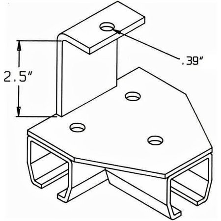 TARPS NOW Roller Track "T" Connector Threaded Rod Brackets TRACK-TM2